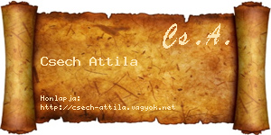 Csech Attila névjegykártya